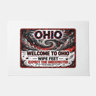 Welcome To Ohio Glitch Funny Doormat