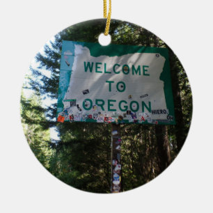 Welcome to Oregon State Sign Ornament