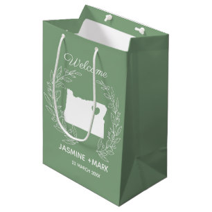 Welcome to Oregon wedding favours custom Medium Gift Bag