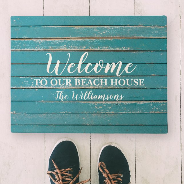Welcome to Our Beach House Custom Family Name Doormat (Creator Uploaded)