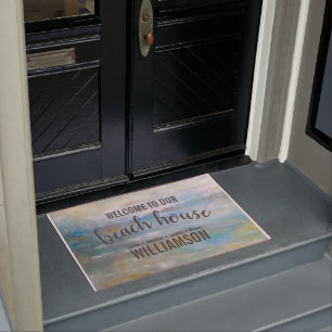Welcome To Our Beach House Customisable Door Mat