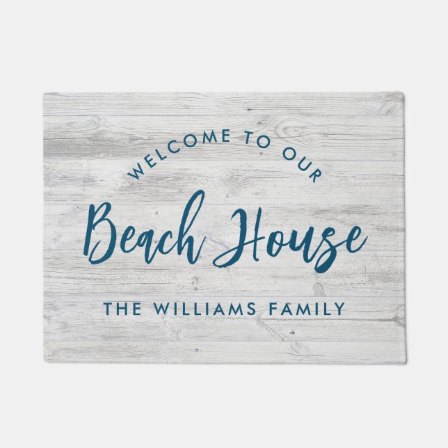 Welcome to our Beach House Script Doormat (Front)