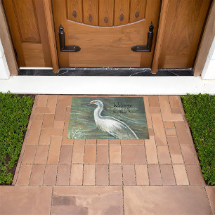 Welcome To Our Beach House Shorebird Art Doormat