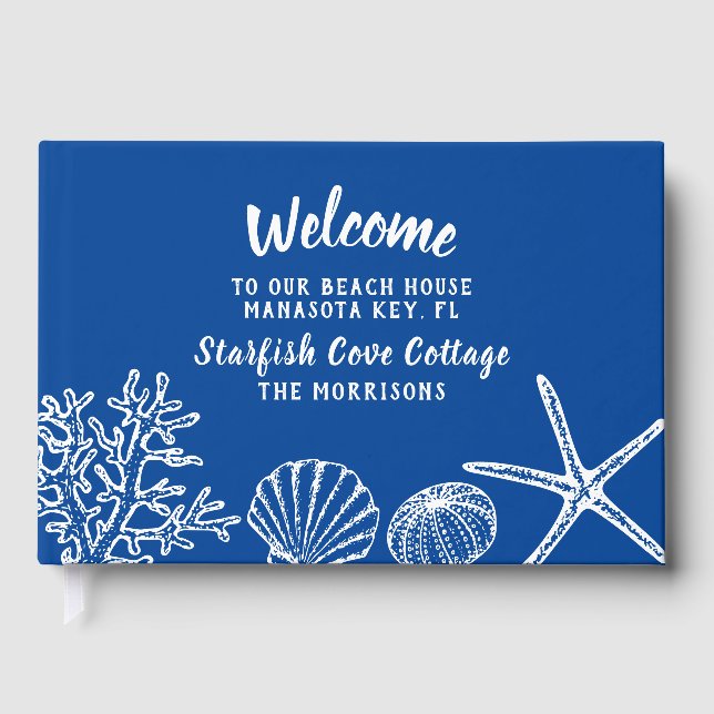 Welcome to Our Beach House Vacation Rental Home Guest Book (Front)