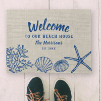 Welcome to Our Beach House Vintage Shells Custom