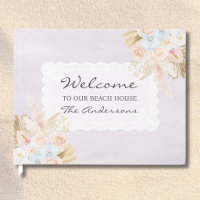 Welcome To Our Beach House Watercolor Floral