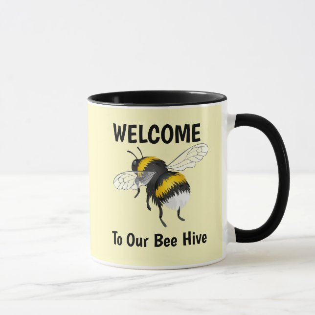 Welcome to our bee hive Mug (Right)