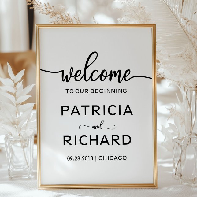 Welcome to our Beginning | Chic Wedding Sign (Creator Uploaded)