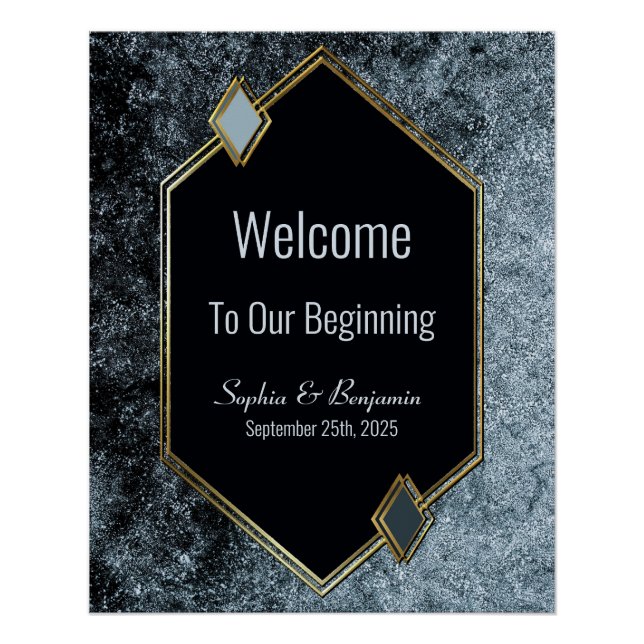 Welcome to Our Beginning Wedding Poster (Front)