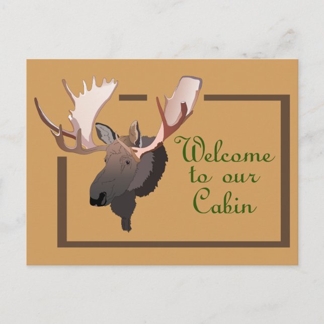Welcome to Our Cabin Postcard (Front)