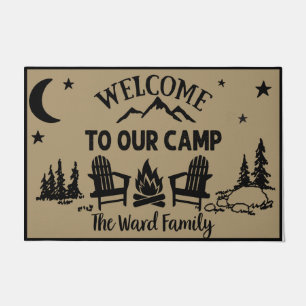 Welcome To Our Camp Rug, Camping Lovers  Doormat