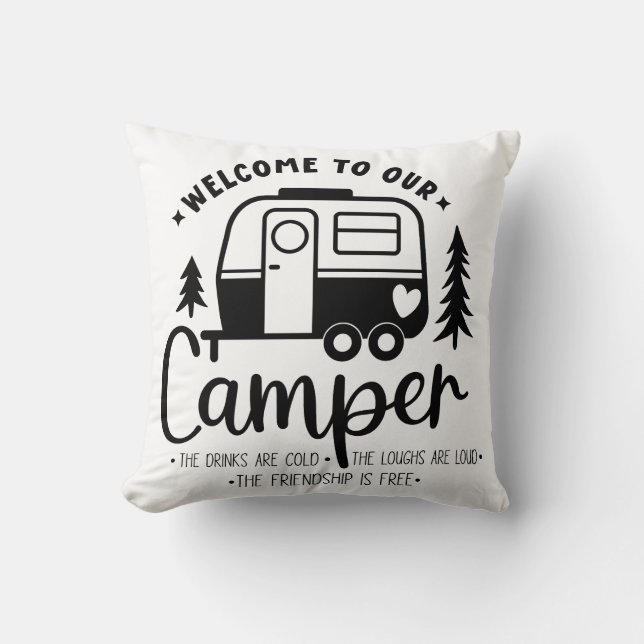 Welcome To Our Camper Cushion (Front)