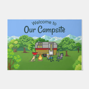 Welcome To Our Campsite Mat, Lovely Doormat