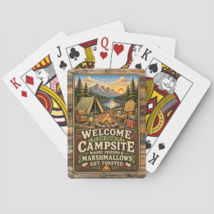 Welcome to our campsite playing cards