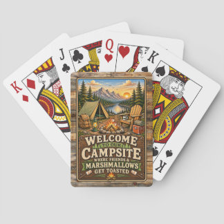 Welcome to our campsite playing cards