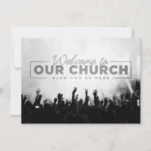 Welcome To Our Church Visitors Connection Card