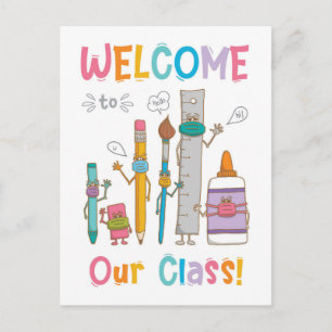 Welcome to Our Class (vertical) Postcard