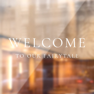 Welcome to Our Fairytale Elegant White Serif Text