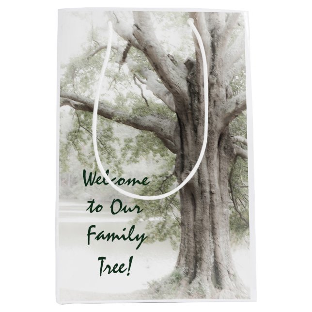 Welcome to Our Family Tree Medium Gift Bag (Front)