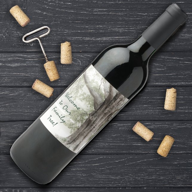 Welcome to Our Family Tree Wine Label (Welcome to Our Family Tree Wine Label)