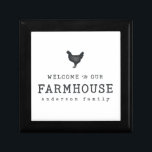 Welcome to our Farmhouse Country Rustic Chicken Gift Box<br><div class="desc">Design is composed of Modern Country Rustic with "welcome to our Farmhouse" typography. 

Available here:
http://www.zazzle.com/store/selectpartysupplies</div>