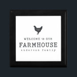 Welcome to our Farmhouse Country Rustic Chicken Gift Box<br><div class="desc">Design is composed of Modern Country Rustic with "welcome to our Farmhouse" typography. 

Available here:
http://www.zazzle.com/store/selectpartysupplies</div>