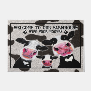Welcome To Our Farmhouse Mat, Wipe Your Hooves Doormat