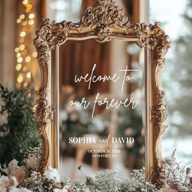 Welcome To Our Forever Wedding Mirror Decal (Creator Uploaded)