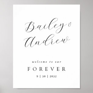 Welcome to Our Forever Wedding Welcome Poster