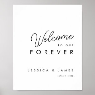 Welcome to Our Forever Wedding Welcome Poster