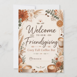 Welcome to Our Friendsgiving Coffee Bar Invitation