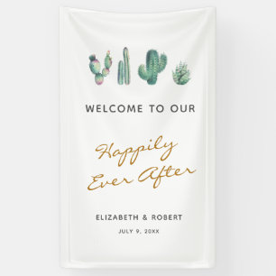 Welcome to our Happily Ever After Succulents Green Banner
