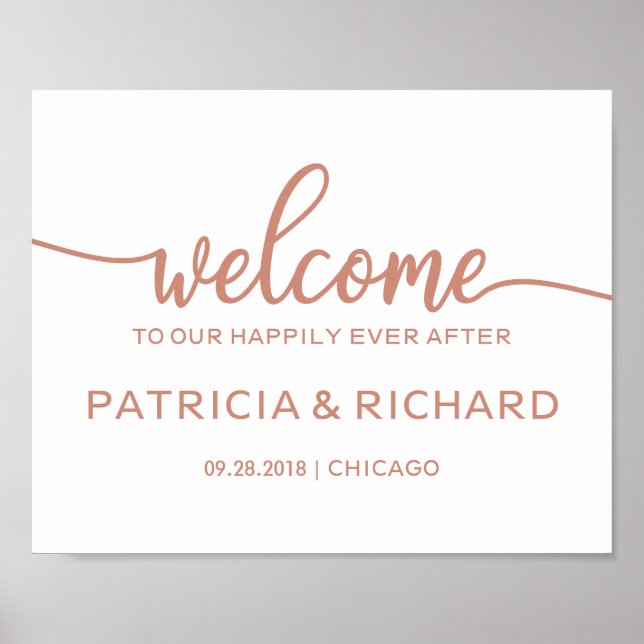 Welcome to our Happily Ever After Wedding Sign (Front)