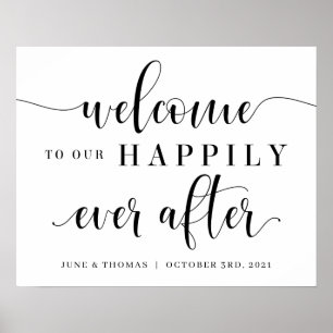 Welcome To Our Happily Ever After Wedding Sign