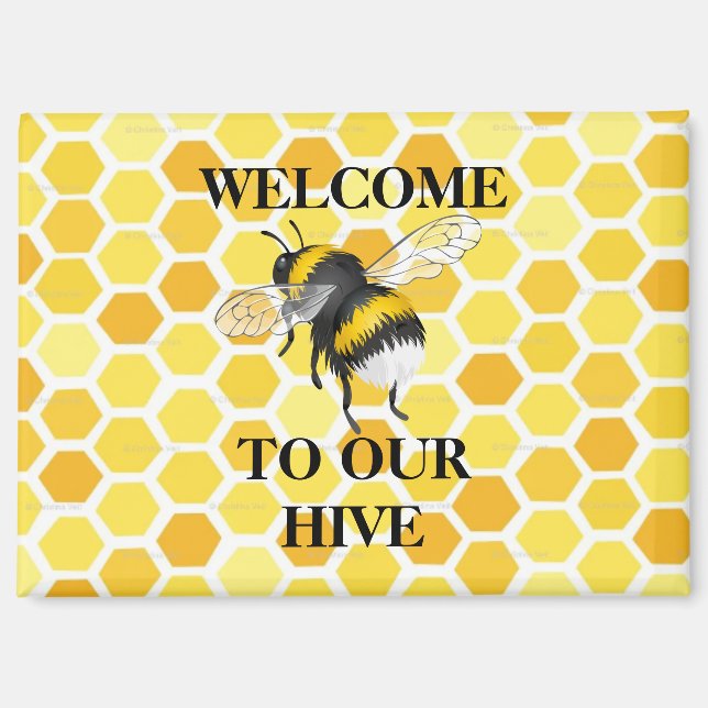 welcome to our hive magnet (Front)