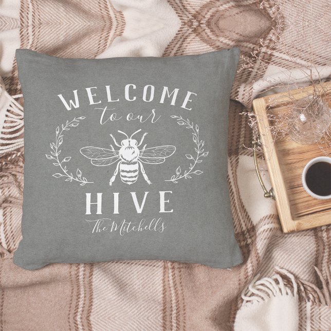 Welcome to Our Hive Personalised Cushion (Creator Uploaded)