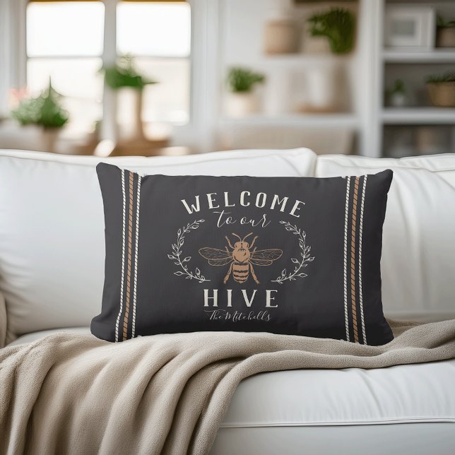 Welcome to Our Hive Personalised Lumbar Cushion (Creator Uploaded)