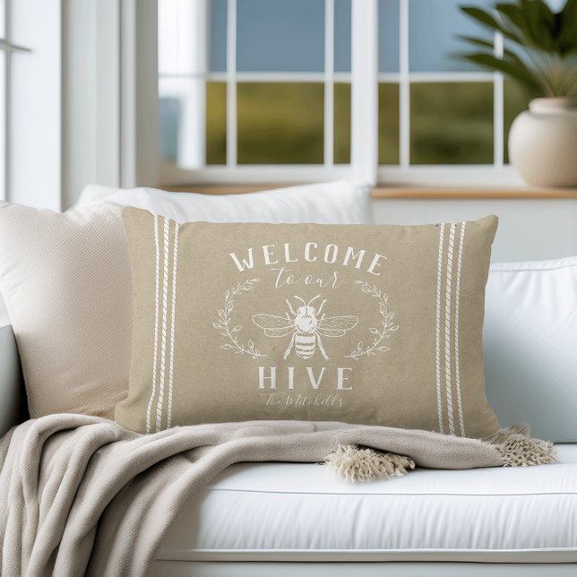Welcome to Our Hive Personalised Lumbar Cushion (Creator Uploaded)