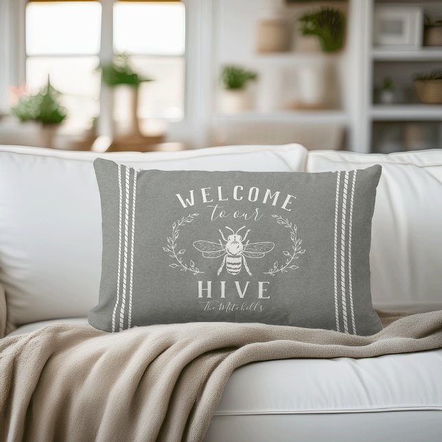 Welcome to Our Hive Personalised Lumbar Cushion (Creator Uploaded)
