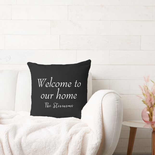 Welcome to Our Home Family Name Cushion (Couch)