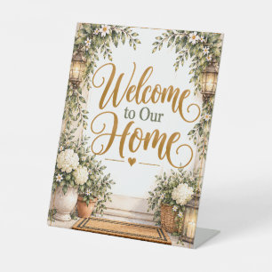 Welcome to Our Home Floral Cottage Sign