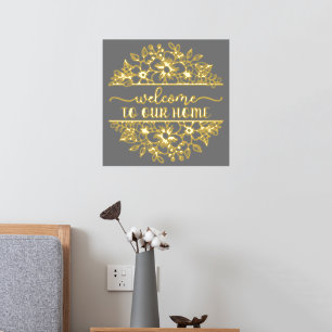 Welcome To Our Home Gold Foil Prints