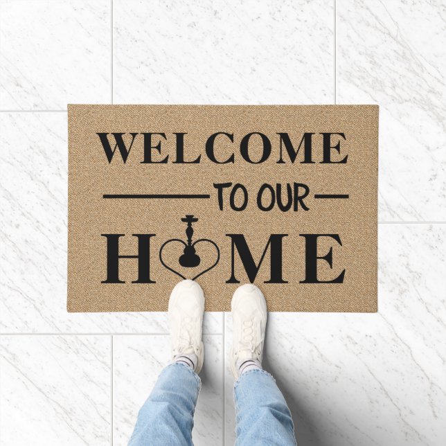 Welcome To Our Home Hookah Funny Arab Theme Doormat (Indoor)