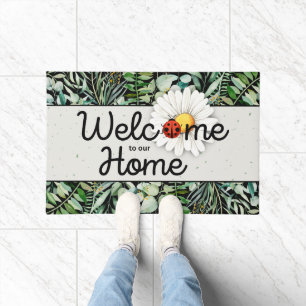 Welcome to Our Home Ladybug Doormat