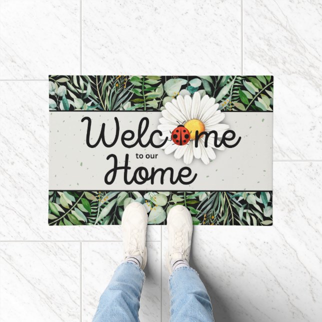 Welcome to Our Home Ladybug Doormat (Indoor)