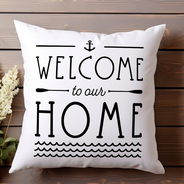 Welcome to Our Home Lake House Nautical Cushion (Creator Uploaded)