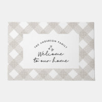 Welcome to our home modern script natural buffalo