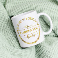 Welcome to our home Personalized Family Gold