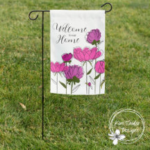 "Welcome to Our Home" Pink Peonies