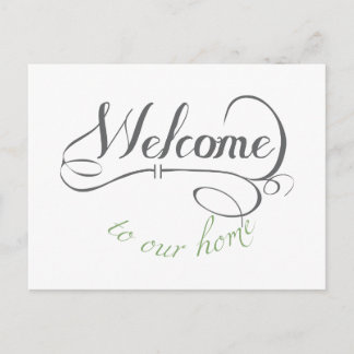 Welcome To Our Home Postcard